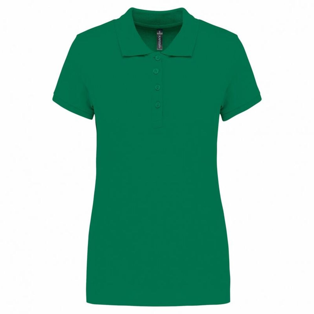 Kariban Womens/Ladies Pique Polo Shirt / Kelly Green